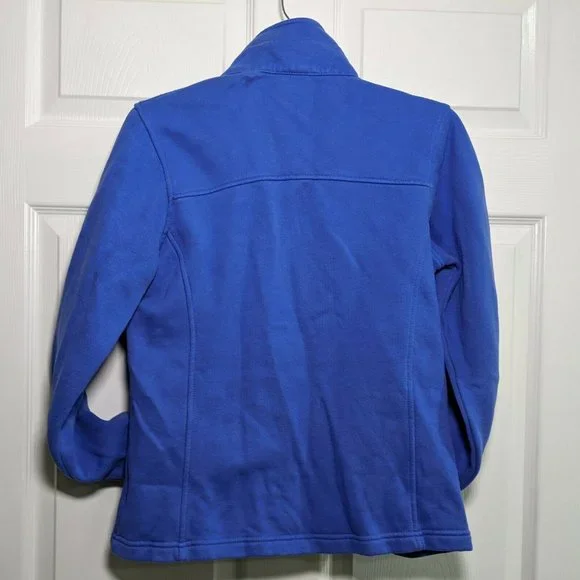 Columbia Sportswear Vintage Blue Zip Up Fleece Jacket Long Sleeve Women's Small - Picture 2 of 6
